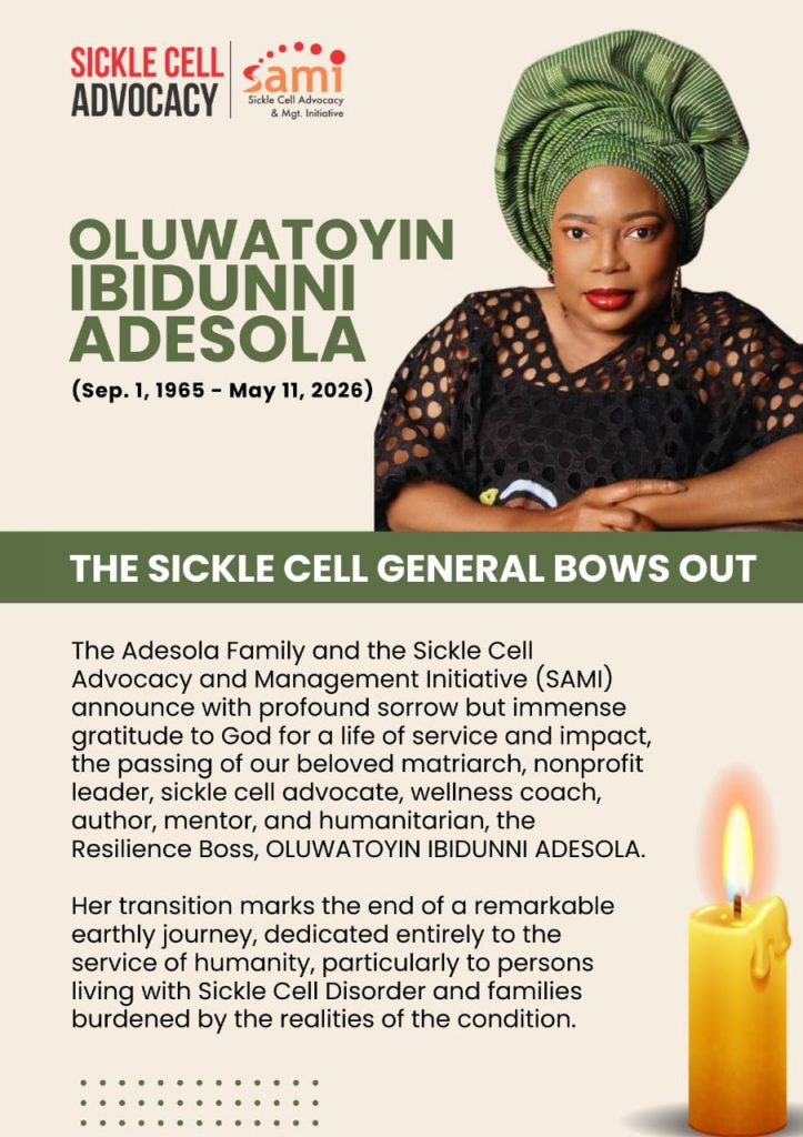 IMG-20260512-WA0035-723x1024 Toyin Adesola, 'Sickle Cell General' And Founder of SAMi, Passes On